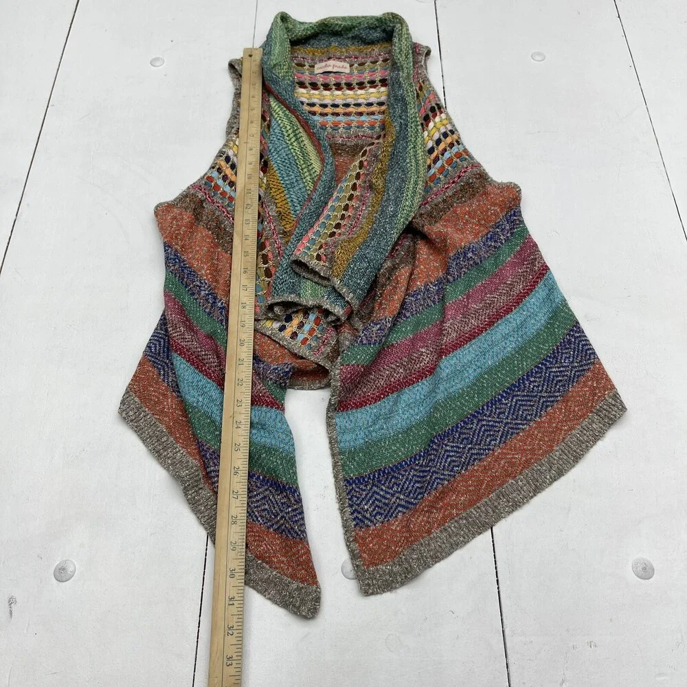 Cecilia Prado Multicolored Knit Drap Cardigan Vest Women’s Size Small - Picture 5 of 7